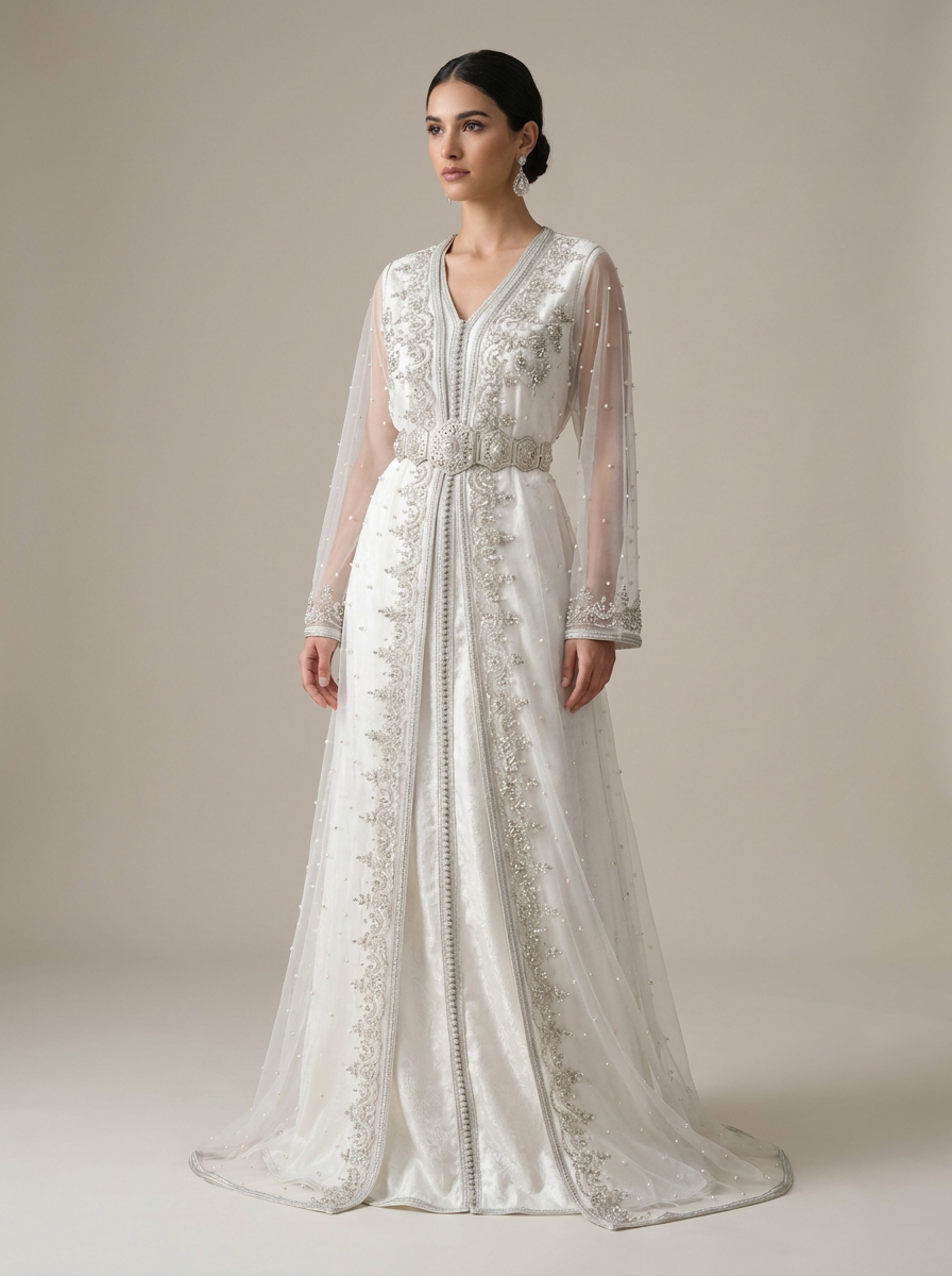 Takchita Blanc Cristal de Mariée
