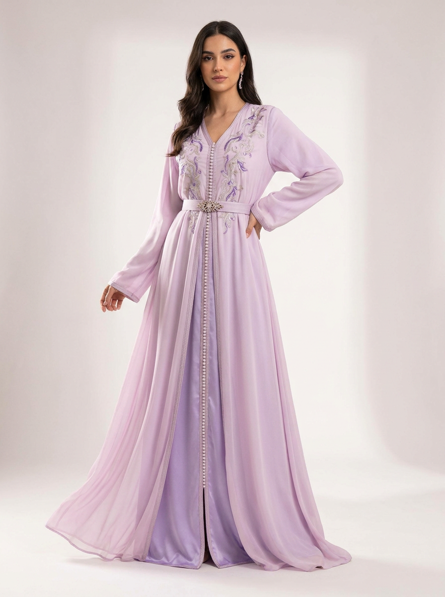 Caftan Lilas Festif Noces